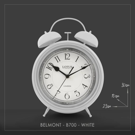 ساعت فلزی رومیزی BELMONT کد B-700 رنگ WHITE