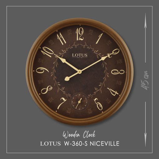ساعت دیواری چوبی مدل NICEVILLE کد W-360