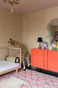 ترکیب رنگ صورتی و نارنجی در اتاق کودک