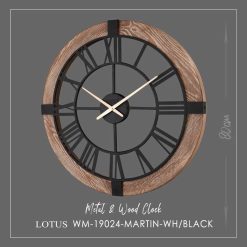 ساعت دیواری چوبی مدل MARTIN