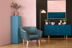 ترکیب رنگ های صورتی و آبی در دکوراسیون خانه 