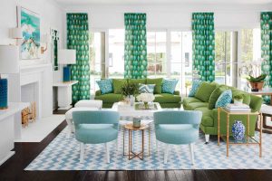 رنگ های سبز و آبی در دکوراسیون منزل 