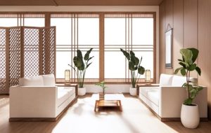 طراحی اتاق نشیمن به سبک ژاپنی