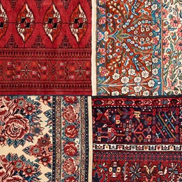 قالی های ایرانی از جنس ابریشم 
