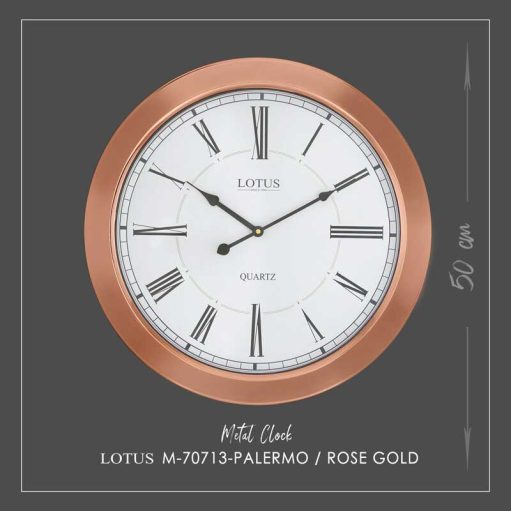 ساعت دیواری فلزی لوتوس مدل PALERMO