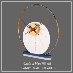 ساعت رومیزی لاکوی کد WMT-1530 رنگ سفید