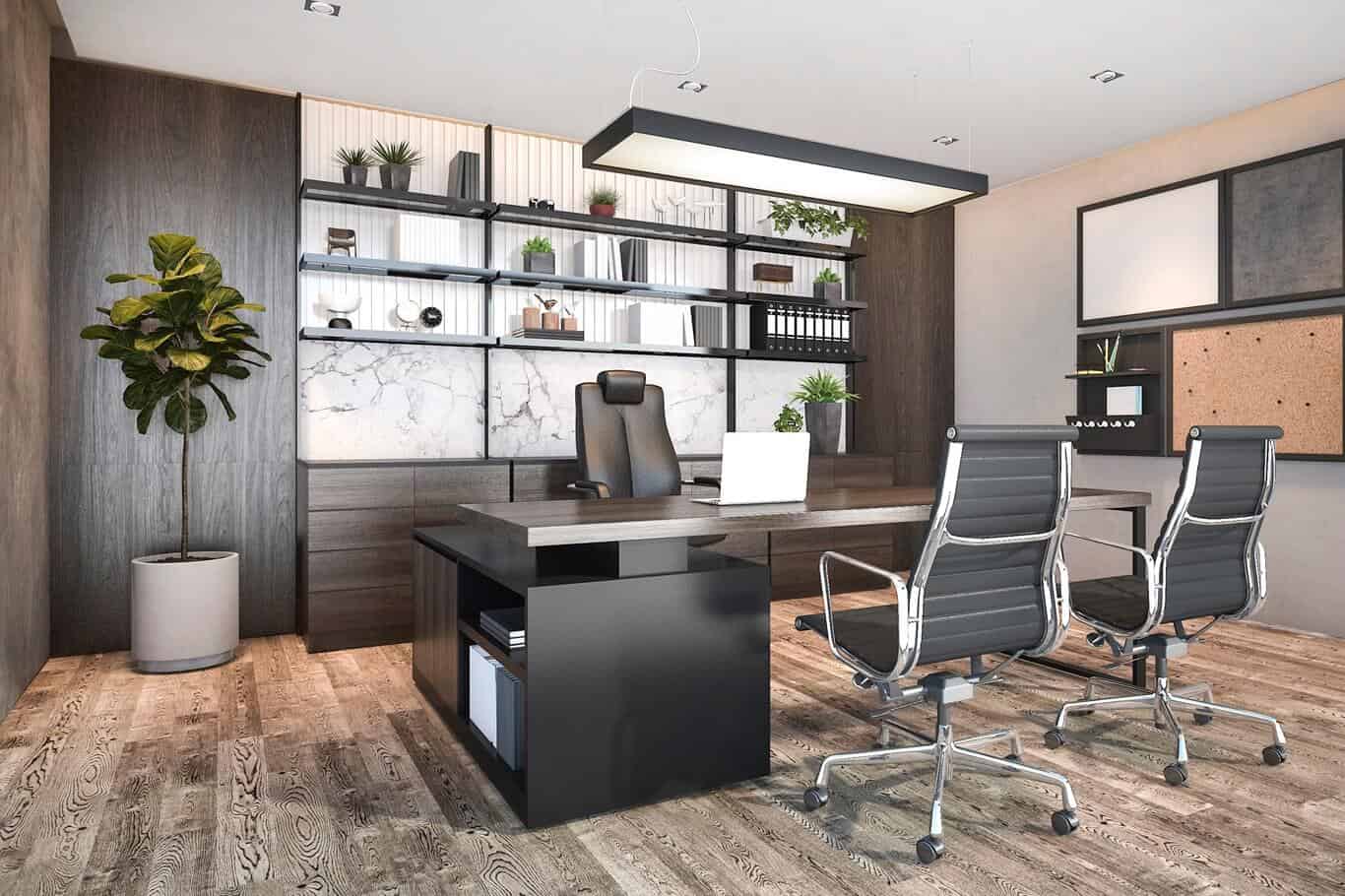 طراحی فضای اداری کوچک مدرن