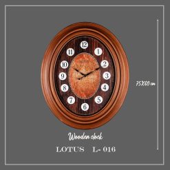ساعت چوبی دیواری لوتوس کد L- 016