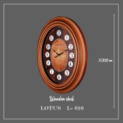 ساعت چوبی دیواری لوتوس کد L- 016