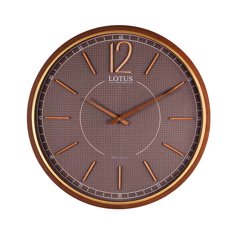 ساعت دیواری لوتوس کد WD-1210 رنگ BR/G-BR