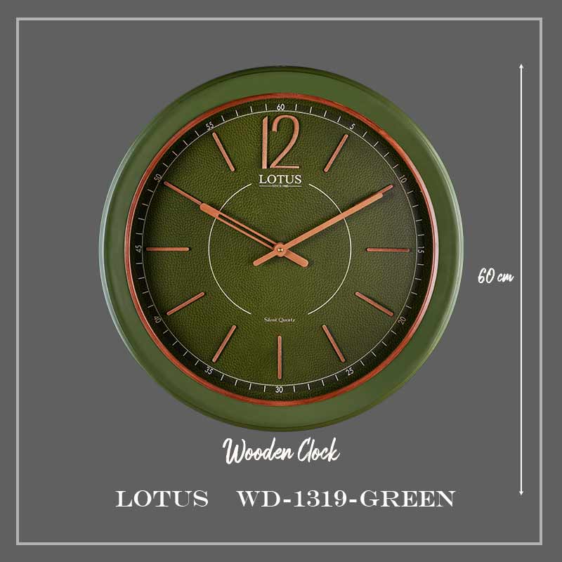 ساعت چوبی لوتوس کد WD-1319 رنگ GREEN