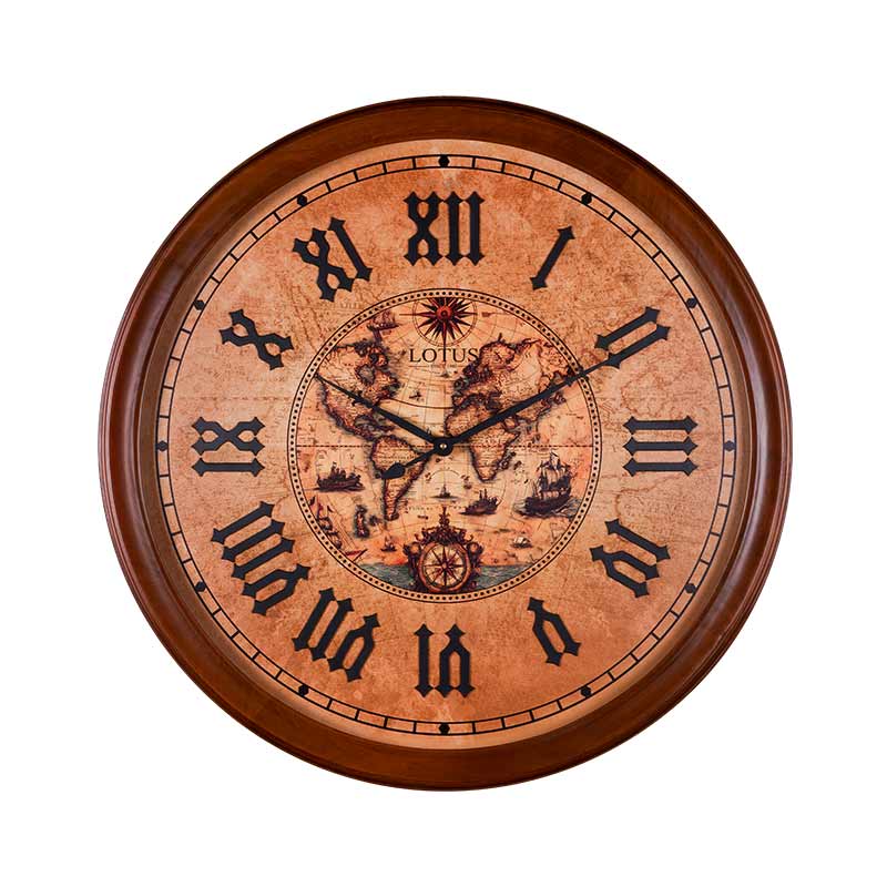 ساعت دیواری چوبی کد WD-1529 رنگ BR-B