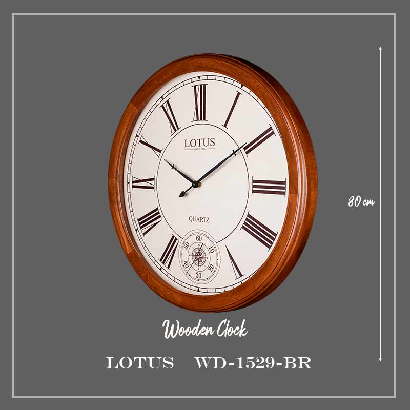 ساعت دیواری لوتوس کد WD-1529 رنگ BROWN