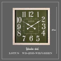 ساعت دیواری کد WD-2533 رنگ WH/GREEN
