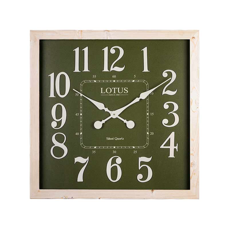 ساعت دیواری لوتوس کد WD-2533 رنگ WH/GREEN