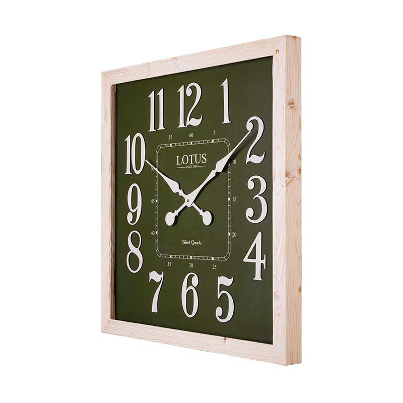 ساعت دیواری لوتوس کد WD-2533 رنگ WH/GREEN