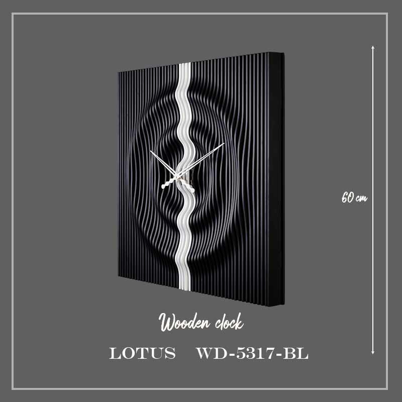 ساعت دیواری لوتوس کد WD-5317 رنگ BLACK