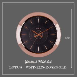 ساعت دیواری لوتوس کد WMT-1225 رنگ ROSEGOLD