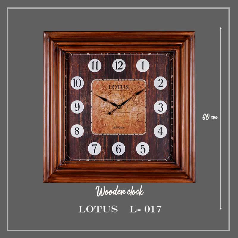 ساعت دیواری چوبی لوتوس کد L- 017