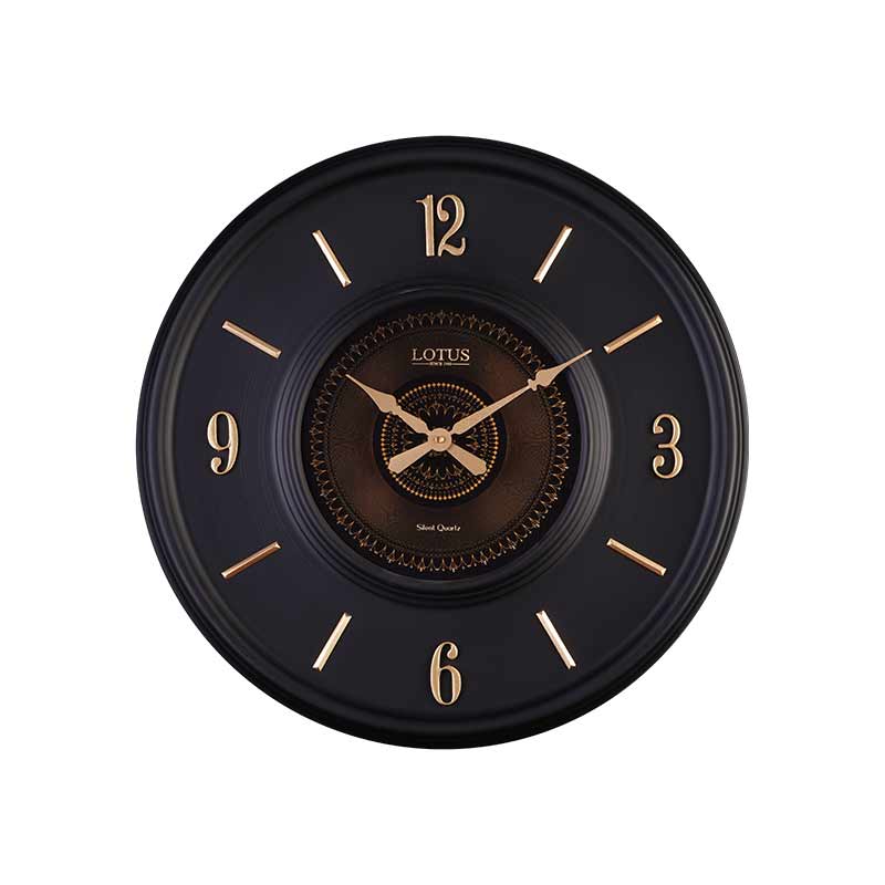 ساعت دیواری فلزی لوتوس کد MT-1314 رنگ BLACK