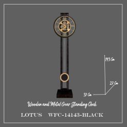 ساعت کنار سالنی چرخ دنده ای کد WFC-14143 رنگ BLACK