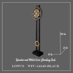 ساعت کنار سالنی چرخ دنده ای کد WFC-14143 رنگ BLACK