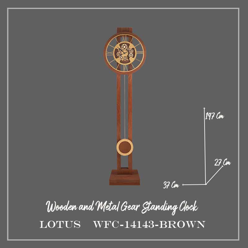 ساعت ایستاده چرخ دنده ای کد WFC-14143 رنگ BROWN