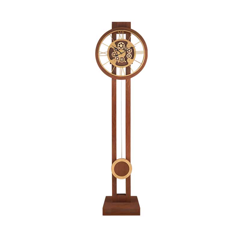 ساعت کنار سالنی چرخ دنده ای کد WFC-14143 رنگ BROWN