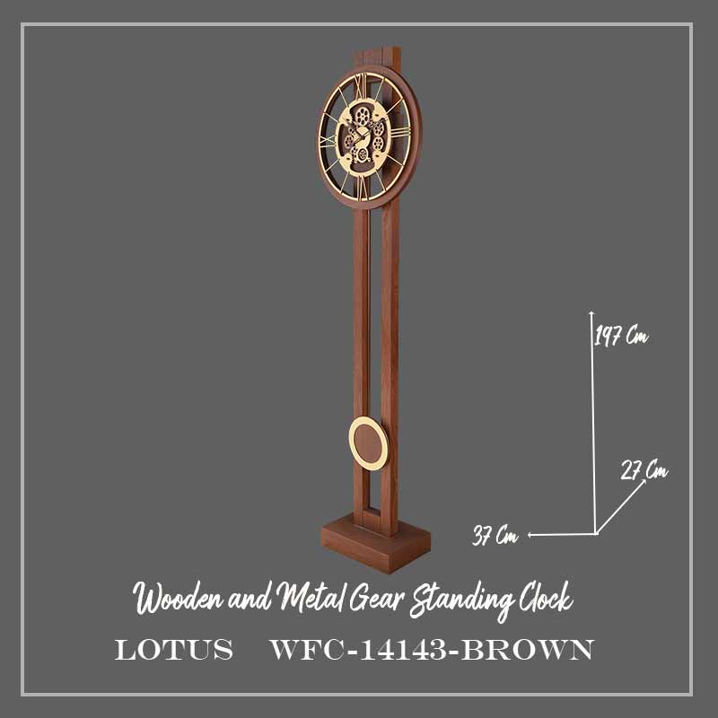 ساعت ایستاده چرخ دنده ای کد WFC-14143 رنگ BROWN
