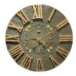 ساعت دیواری چوبی کد WD-1640 رنگ VINTAGE-BR