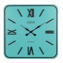 ساعت دیواری چوبی کد WD-2637 رنگ BLUE TIFFANY