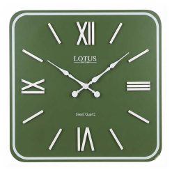 ساعت دیواری چوبی کد WD-2637 رنگ سبز