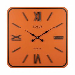 ساعت دیواری چوبی کد WD-2637 رنگ ORANGE