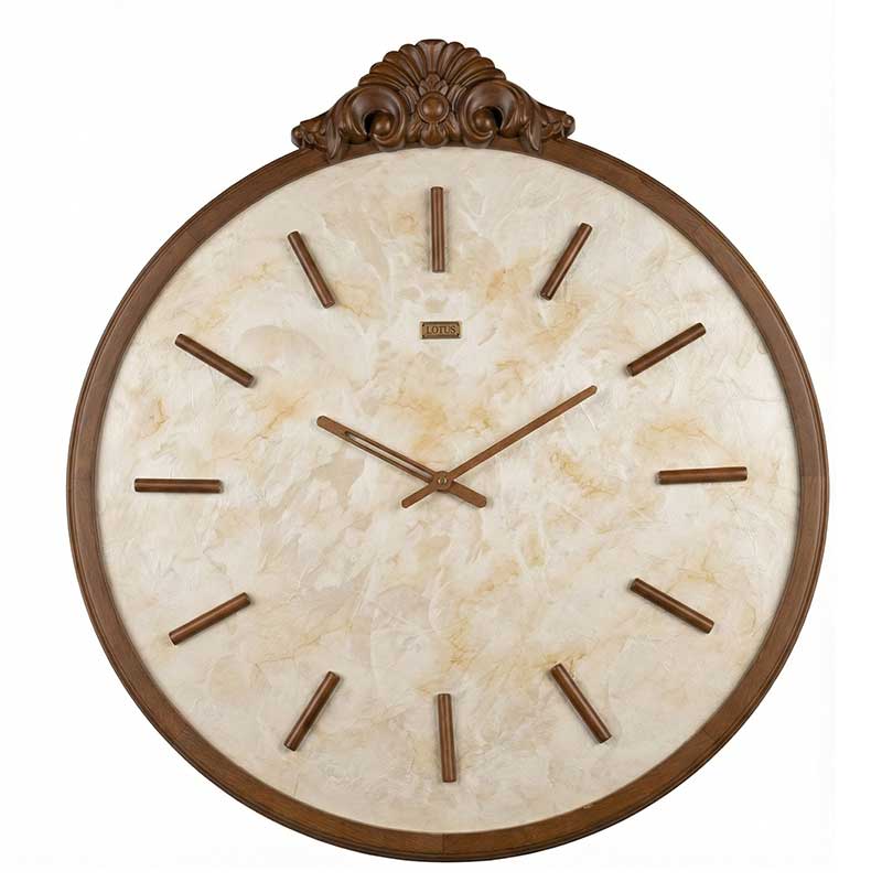 ساعت دیواری چوبی کد WD-1536 رنگ BR
